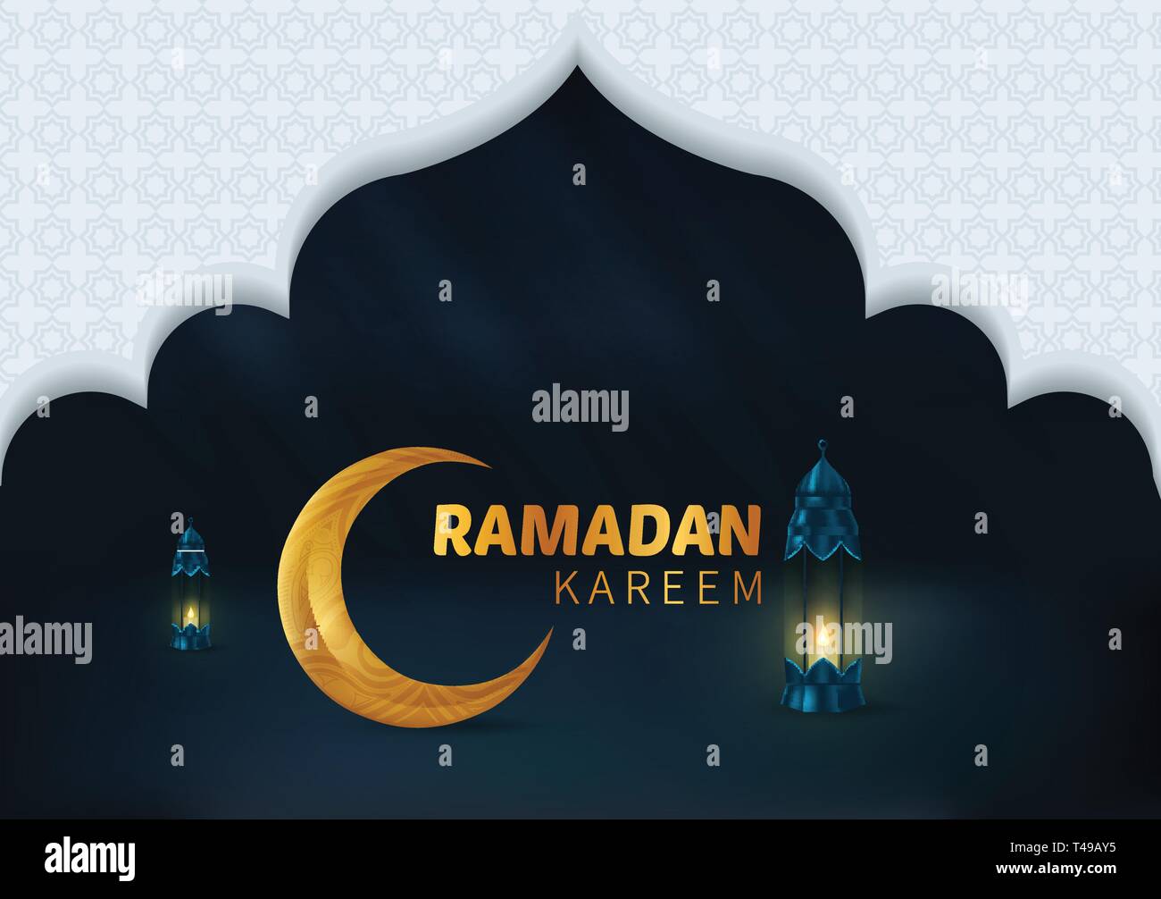 Happy Ramadan Kareem Vector Illustration d'arrière-plan Illustration de Vecteur