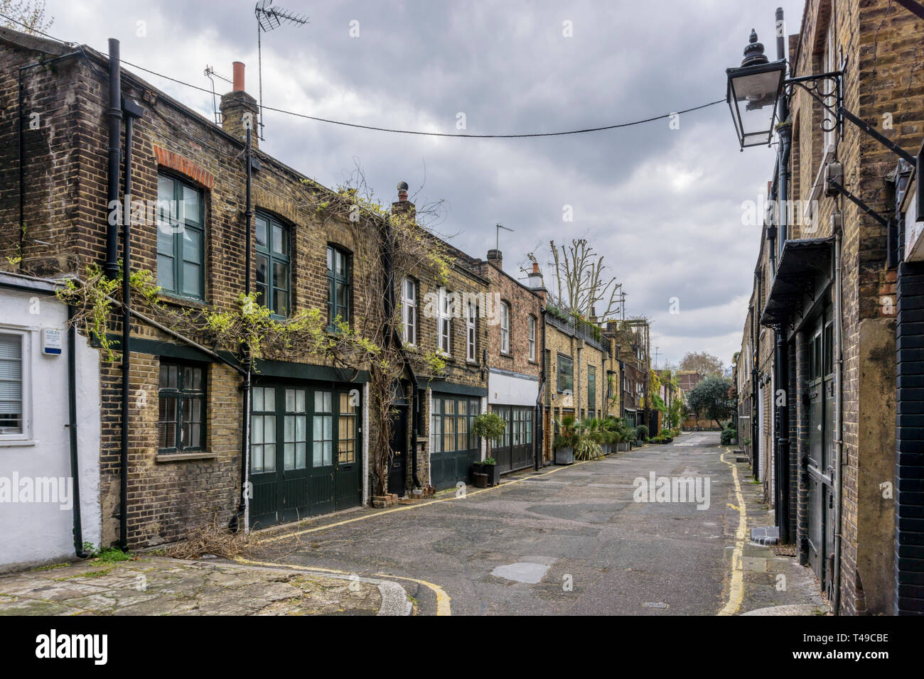 Doughty Mews fait partie de la zone de conservation de Bloomsbury, au centre de Londres. Banque D'Images