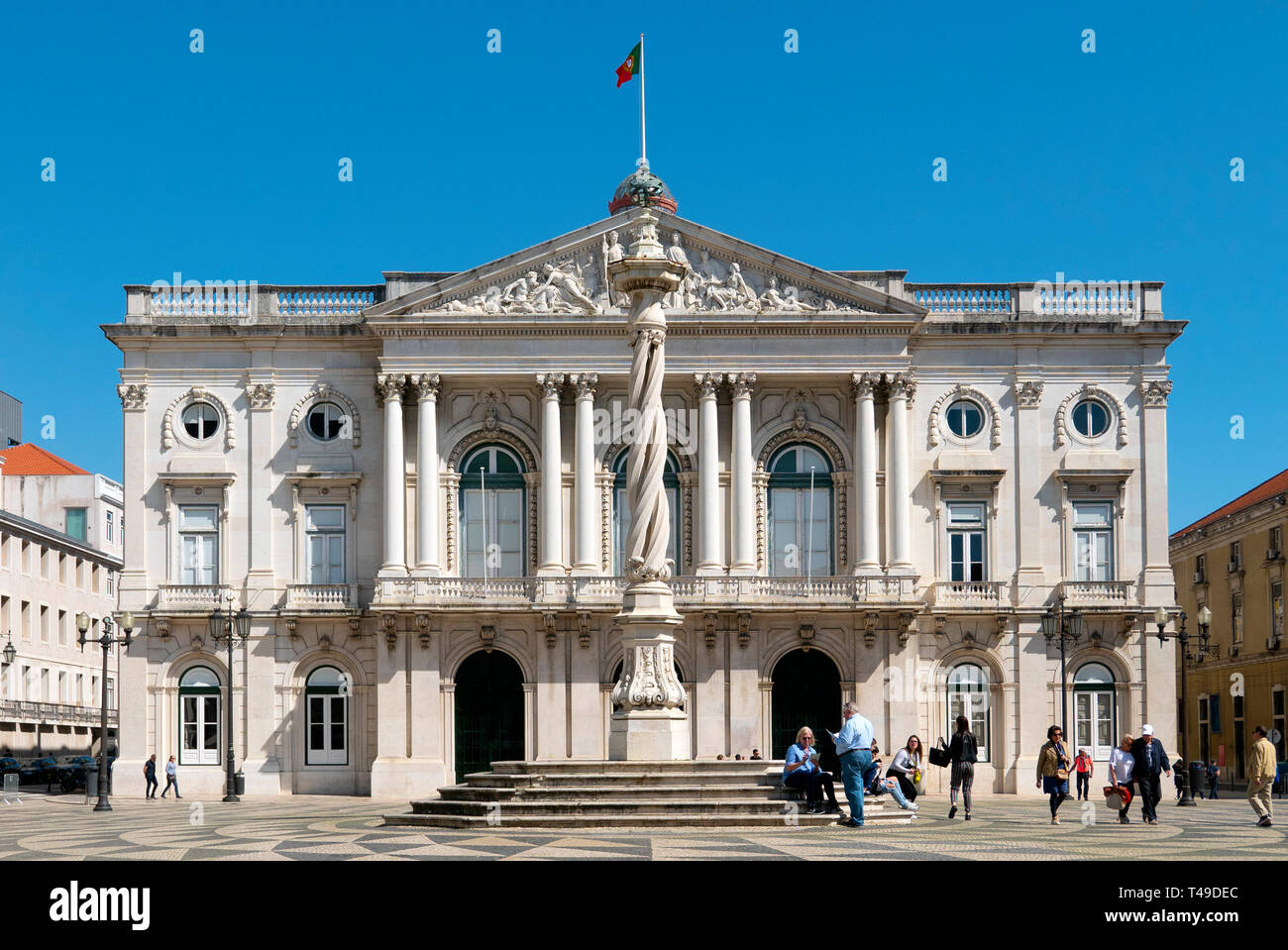 Hôtel de ville de Lisbonne (Câmara Municipal de Lisboa), Praça do Município, Lisbonne, Portugal, Europe Banque D'Images