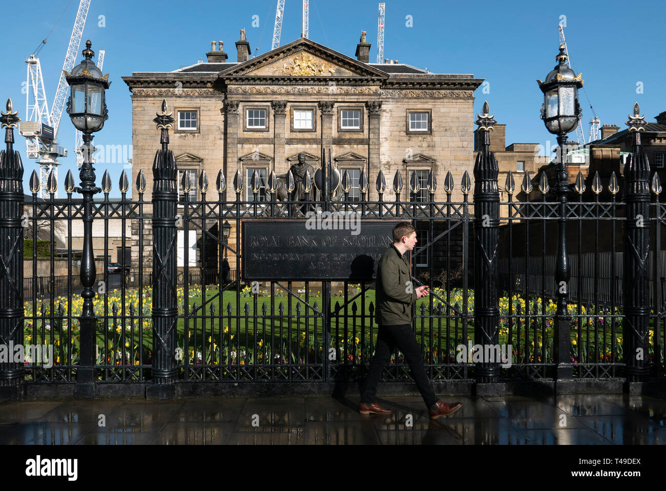 La Royal Bank of Scotland, édifice du siège social à Édimbourg, Écosse, Royaume-Uni, Europe Banque D'Images