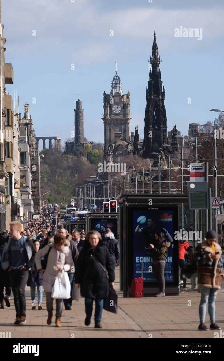 Princes Street à Édimbourg, Écosse, Royaume-Uni, Europe Banque D'Images
