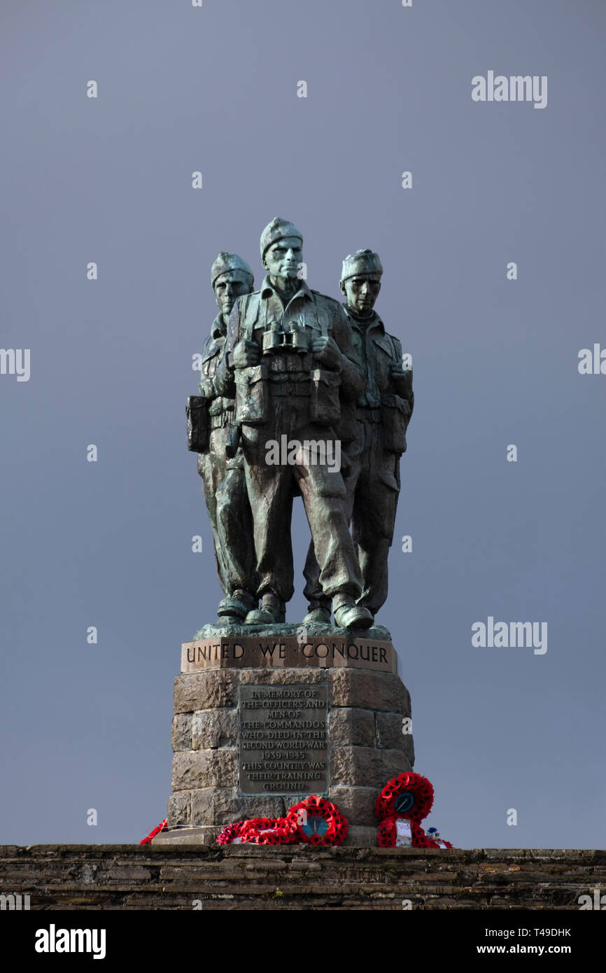 Monument Mémorial Commando en Ecosse, Lochaber Banque D'Images