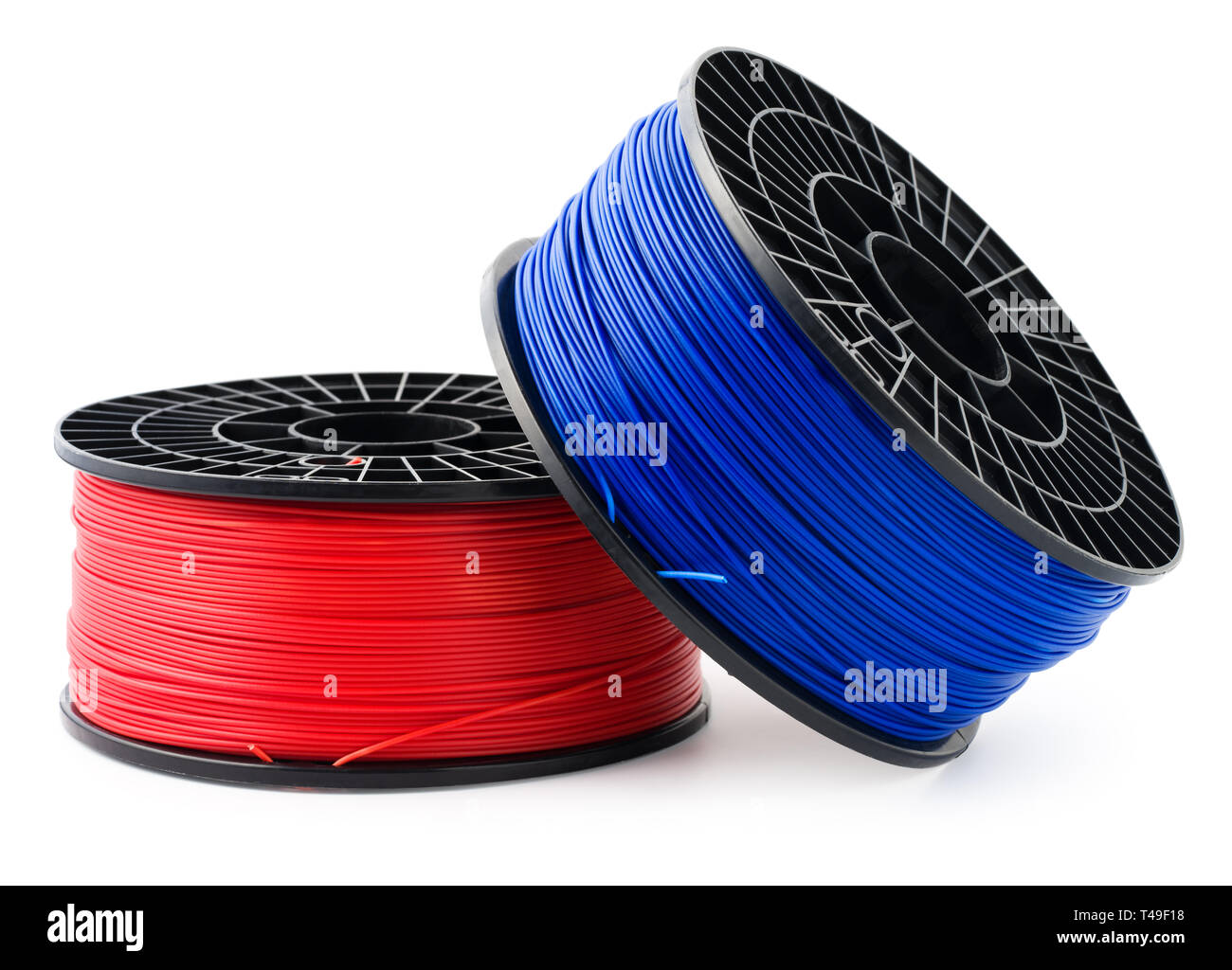 Imprimante 3d du filament, sur fond blanc, isolé Banque D'Images