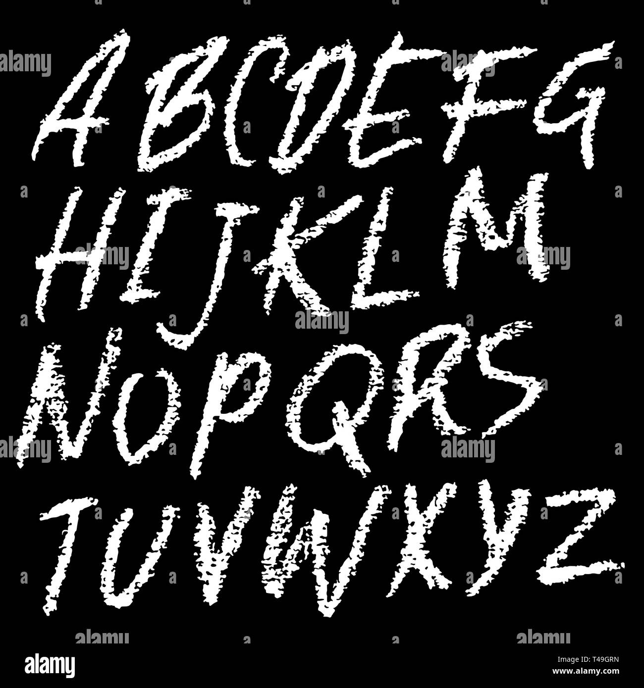 Texture de craie font. Grunge script sur tableau. Vector illustration de calligraphie. Illustration de Vecteur