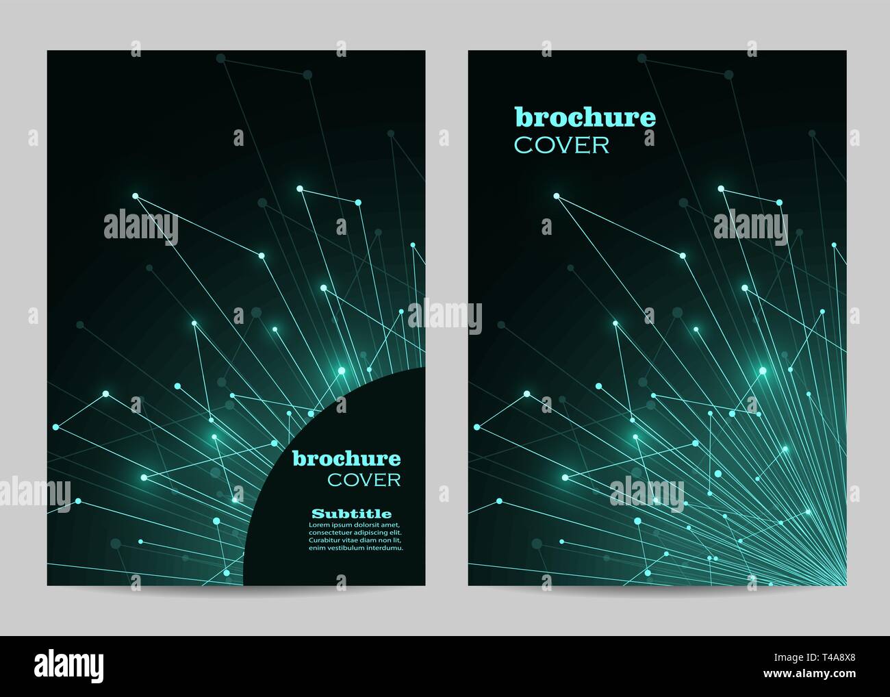 Conception Mise en page Modèle de brochure. Résumé Contexte géométrique avec des lignes et points Illustration de Vecteur