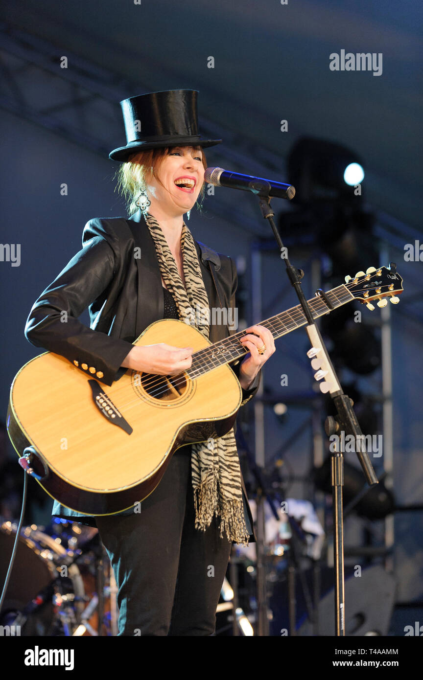 Suzanne Vega en Cornbury Festival, Royaume-Uni. 4 juillet 2014 Banque D'Images