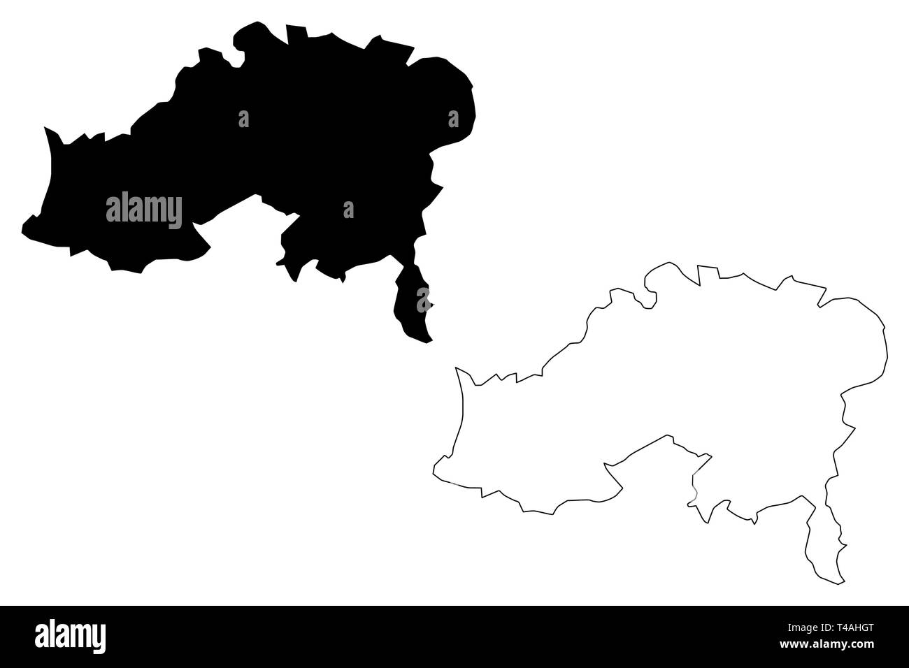 La province de Batna (Provinces de l'Algérie, la République démocratique populaire lao de l'Algérie) map vector illustration gribouillage, croquis Batna site Illustration de Vecteur