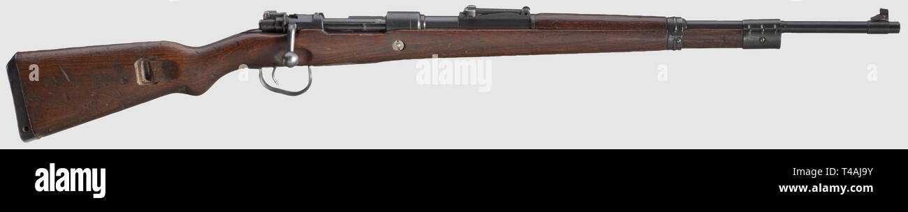 Les armes de service, de l'Allemagne jusqu'en 1945, pour carabine K 98 K, code dou 45 temps de guerre, le modèle, le calibre 8 x 57, numéro 7148e, Editorial-Use-seulement Banque D'Images