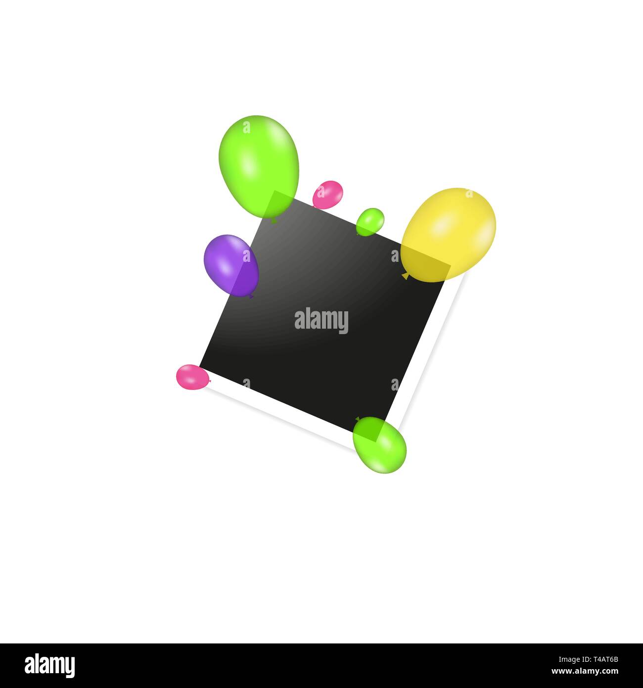 Images vectorielles collage photo et couleur composition de ballons réaliste vecteur isolé sur fond blanc Illustration de Vecteur