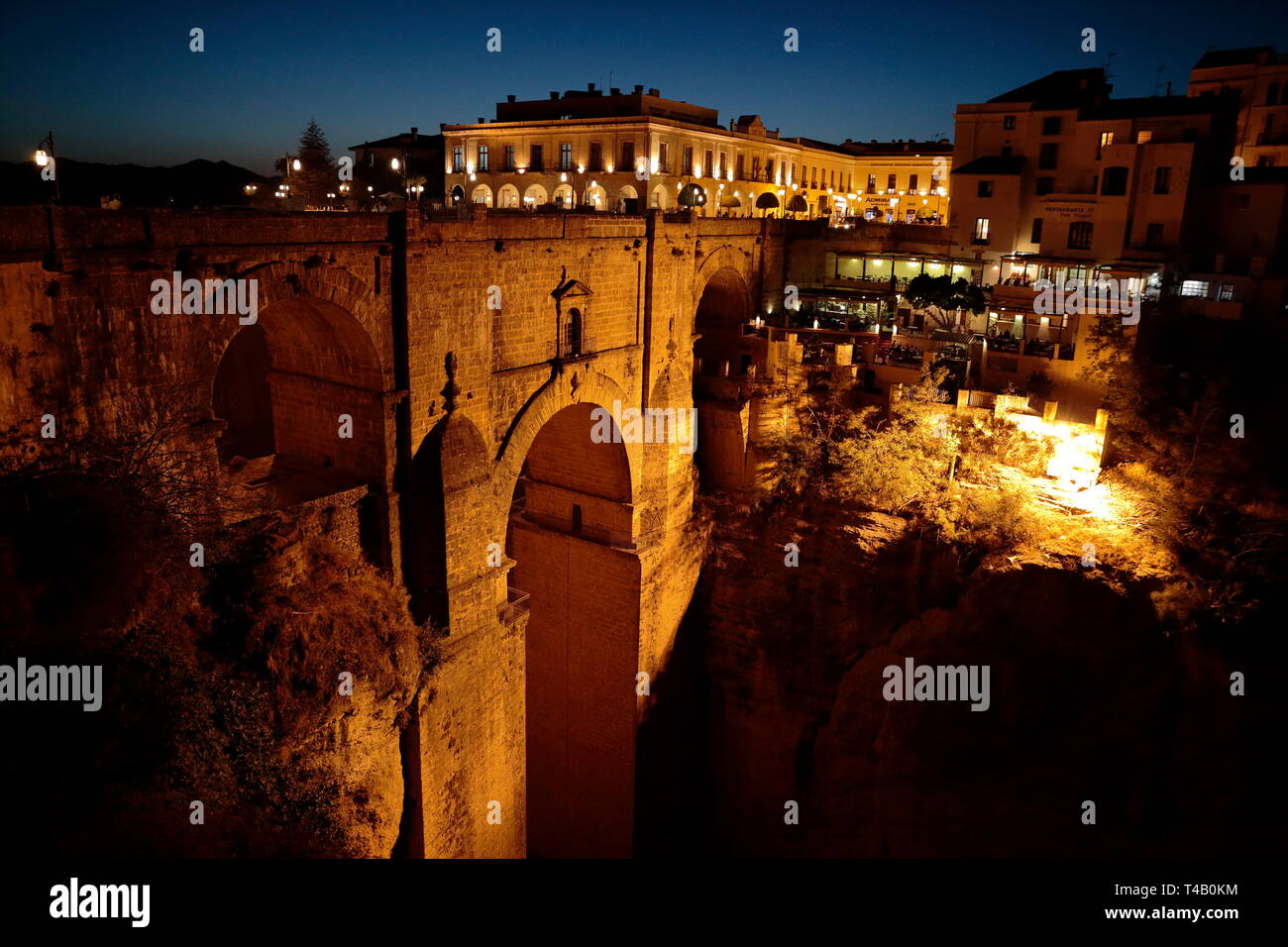 Puente Nuevo (ville de Ronda) Espagne Banque D'Images