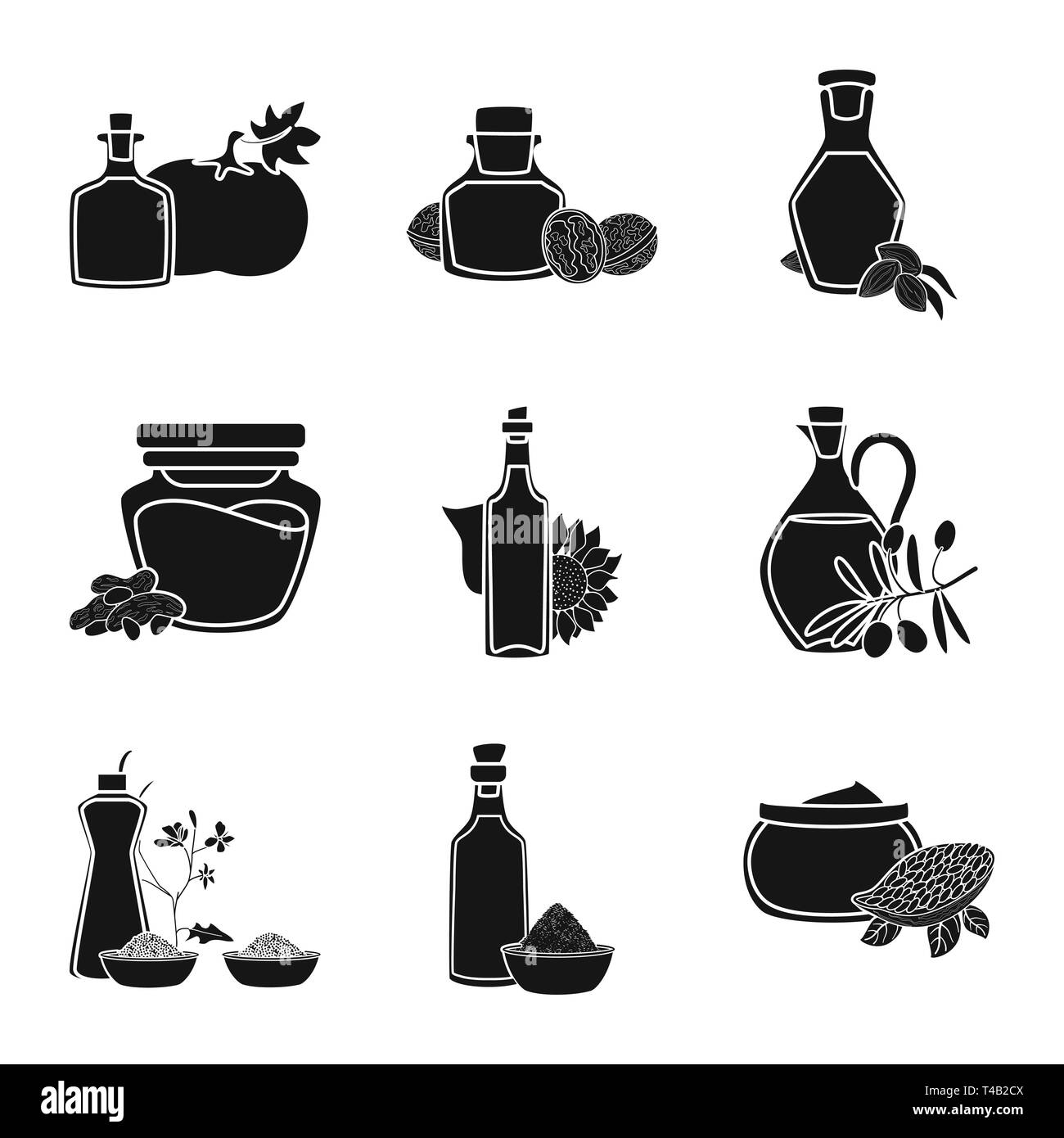 Pumpkin,noyer,,amandes,tournesol,arachide,olive,moutarde,sésame,cacao,graines, beurre, noix, fruits, orange, colza bio,drop,sun,vitamine,bio,alimentation,confiserie,froid,m,calcium alimentaire | nougat,huile,agriculture,bouteille,verre,Culture,sain,légumes,,nutrition,produits biologiques,set,icône,,illustration,collection,isolé,design,graphisme,élément,signer,Black,de simples vecteurs vecteur , Illustration de Vecteur