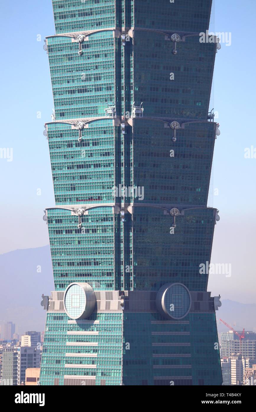 TAIPEI, TAIWAN - Le 3 décembre 2018 : Taipei 101 à Taiwan. Il était le plus haut du monde de 2004 à 2010. Banque D'Images
