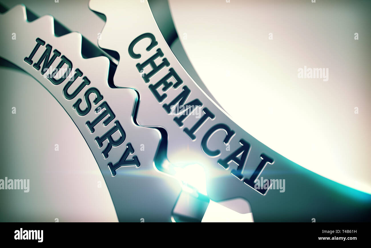L'industrie chimique - Mécanisme de Metal Gears. 3D. Banque D'Images
