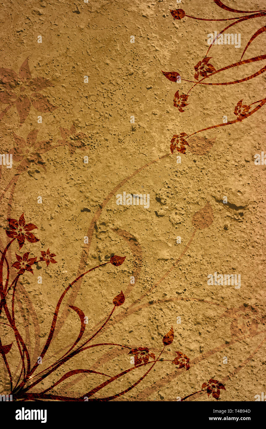 Ancienne Page De Fond Avec Ornements Decoratifs Pour Vos Messages Et Dessins Photo Stock Alamy