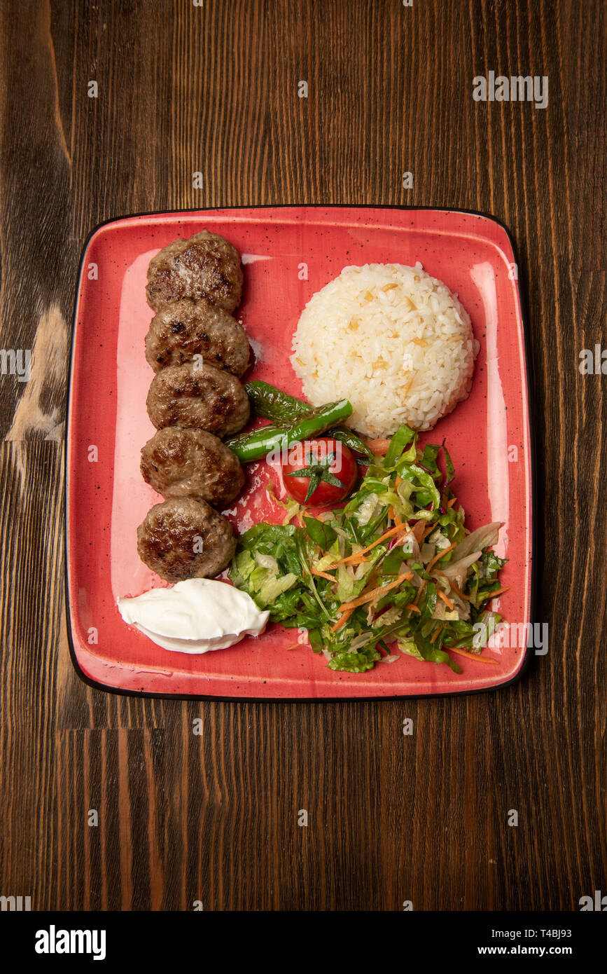 Boulettes de viande grillées Banque D'Images