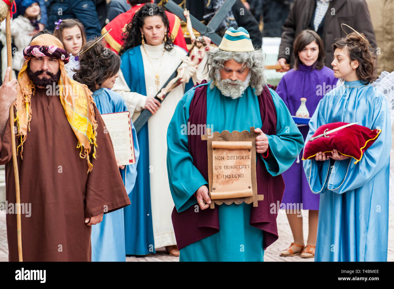 Procession de Pâques à Barile, Basilicate Italie Banque D'Images