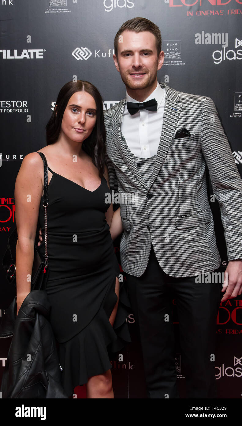 Londres, Royaume-Uni. Apr 15, 2019. Richard Jones Les arrivées à Il était une fois à Londres - London premiere de l'ascension et la chute d'un empire criminel à l'échelle nationale qui a ouvert la voie à des gangsters notoires Londres la Kray Twins et les Richardson au Troxy 490 Commercial Road, le 15 avril 2019, Londres, Royaume-Uni. Credit Photo : Alamy/Capital Live News Banque D'Images