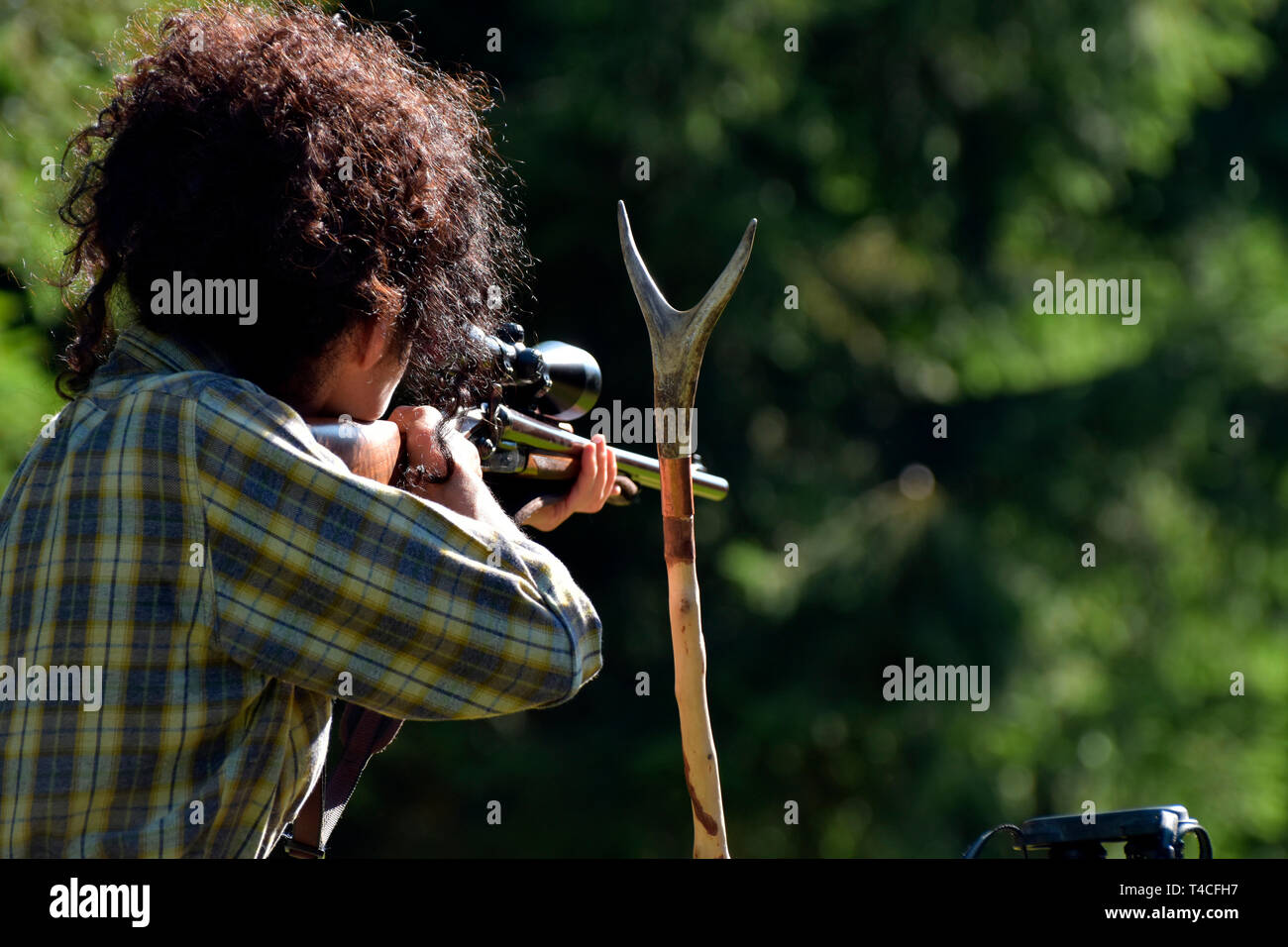 Huntswoman, fusil, Allemagne Banque D'Images