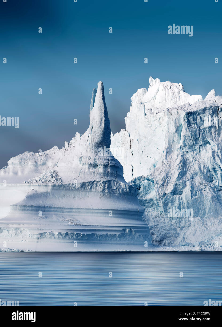 Les icebergs, Scoresbysund, Groenland Banque D'Images