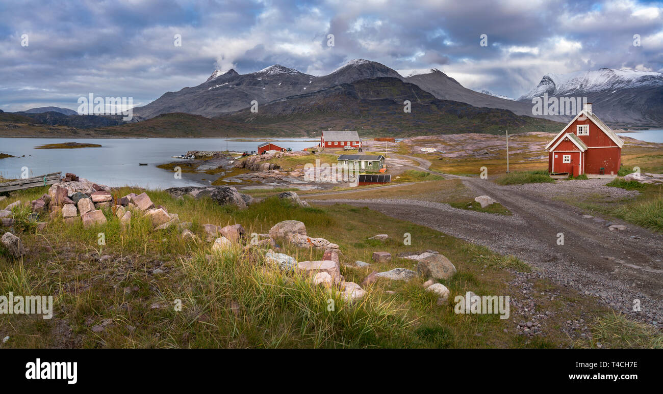 Petit Port à Igaliku, Gardar, Groenland Banque D'Images
