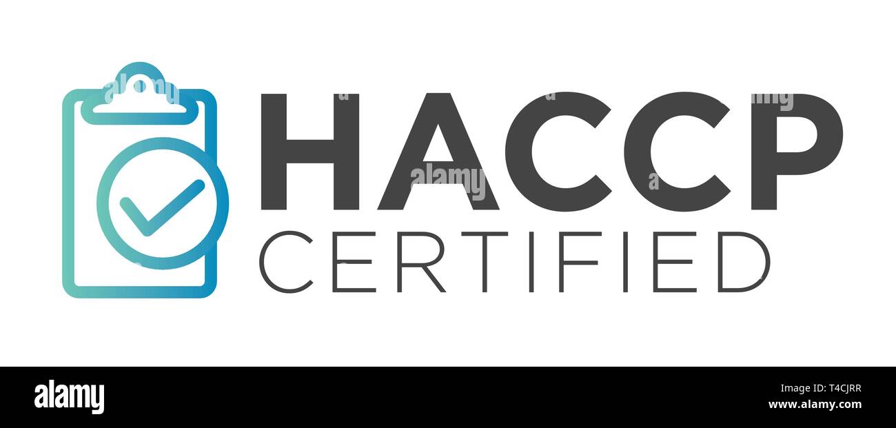 | HACCP Hazard Analysis Critical Control Points icône avec award ou coche Illustration de Vecteur
