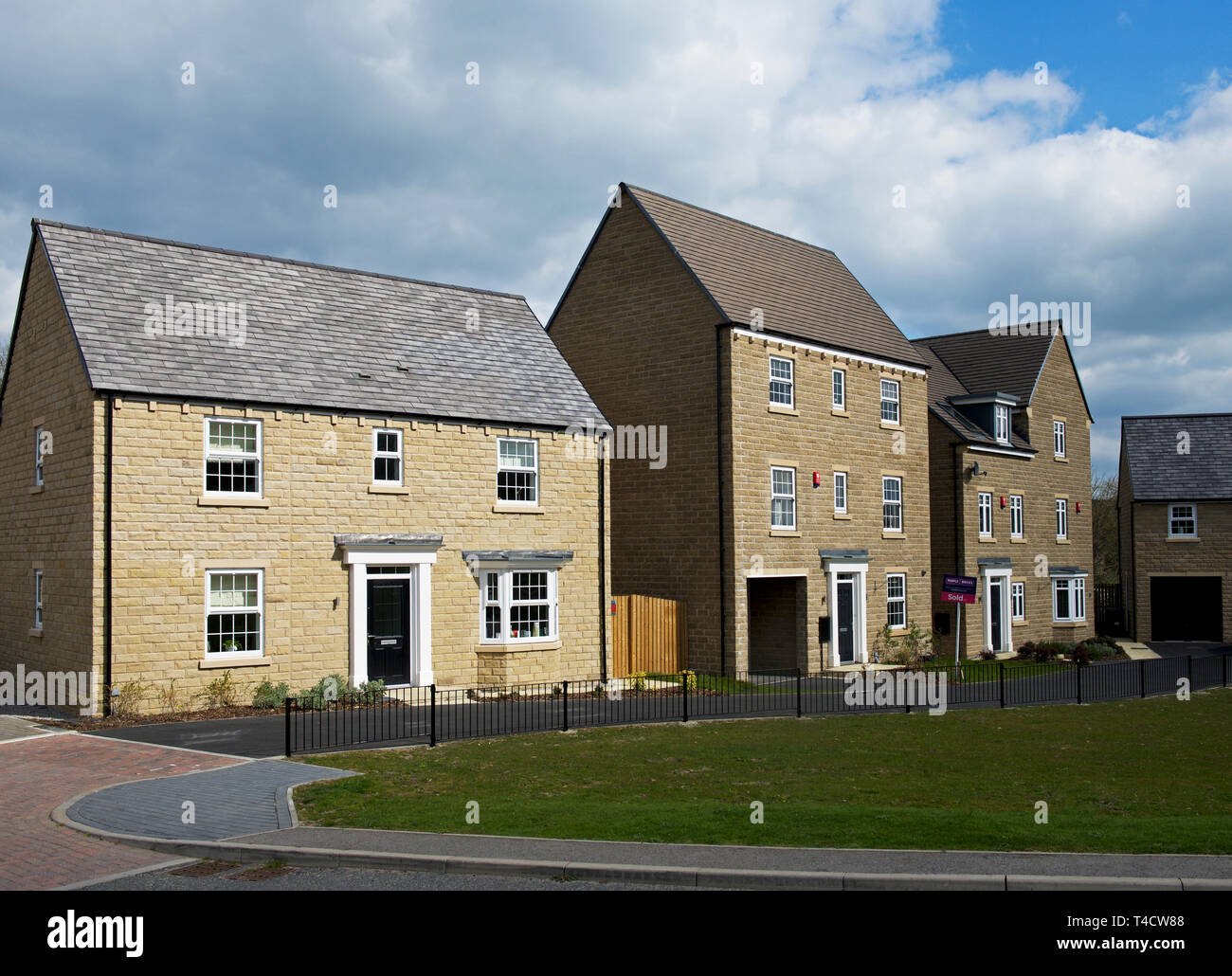 Garnet Wharfe, développement de nouveaux logements, Otley, West Yorkshire, England UK Banque D'Images