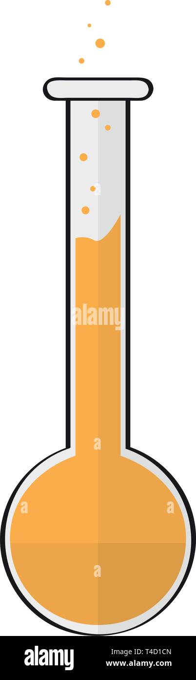 Fiole jaugée isolés de droit Illustration de Vecteur