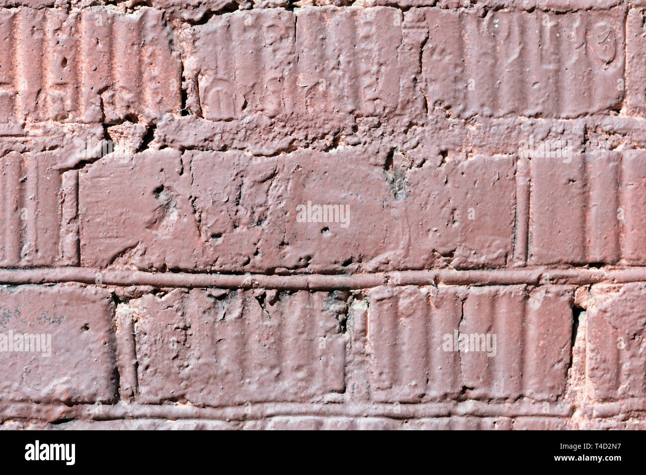 La texture du mur de briques peint close up. Brick wall background Banque D'Images