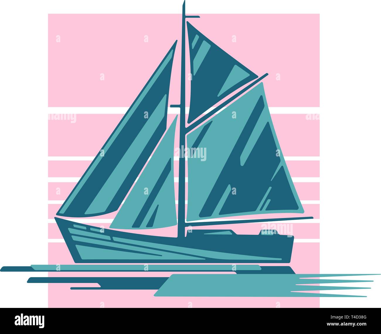 Logo voilier Illustration de Vecteur