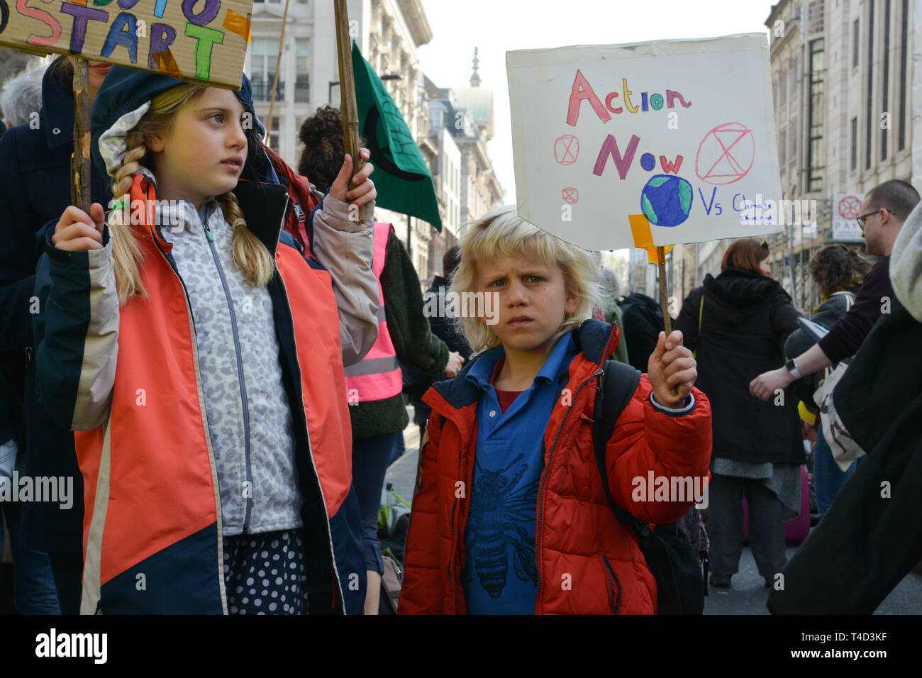 Rébellion Extinction protester à Londres. Banque D'Images