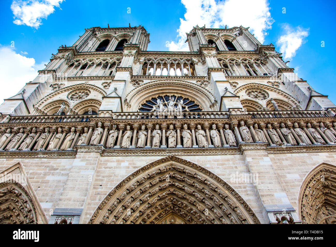 La Cathédrale Notre Dame, Paris, France Banque D'Images