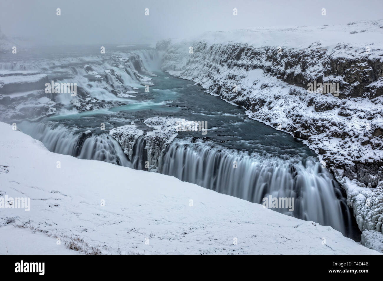 Gullfoss, Sudurland, Islande, Europe Banque D'Images