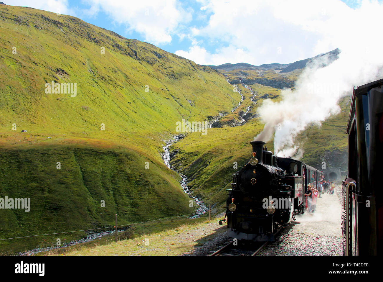 L'ancien train à vapeur Banque D'Images