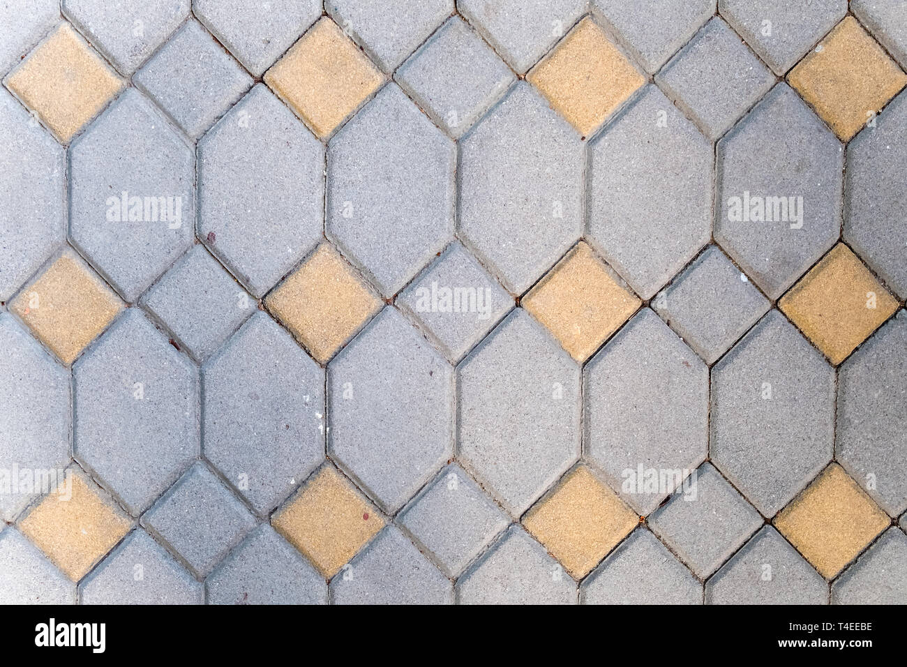 La texture de marbre close up modèle diamond ciment brique gris et jaune Banque D'Images