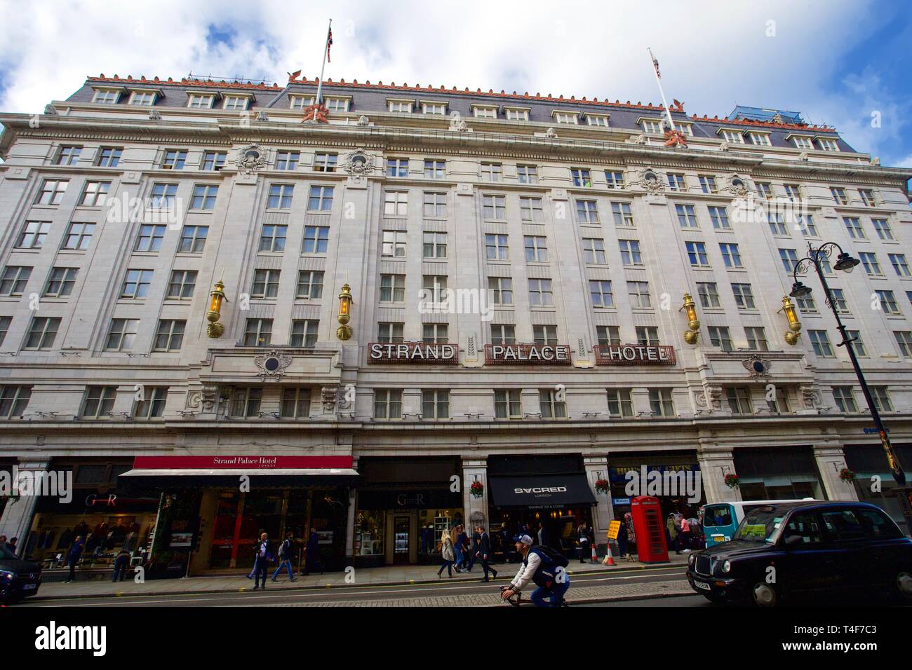 Strand Palace Hotel, Londres, Angleterre. Banque D'Images