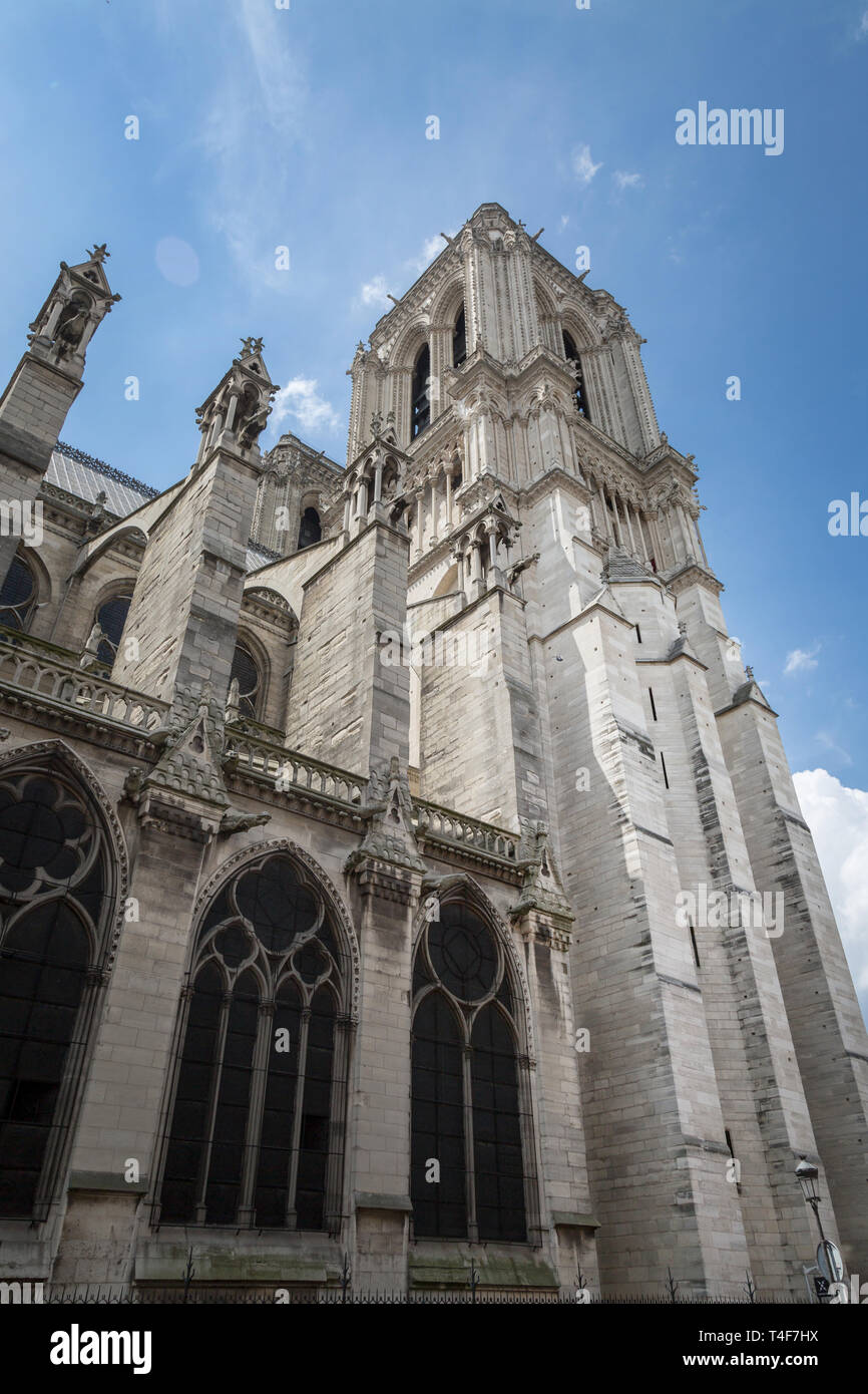 Le Paris historique avec vue sur Notre Dame de Paris et d'autres architectures typiques et religieux Banque D'Images