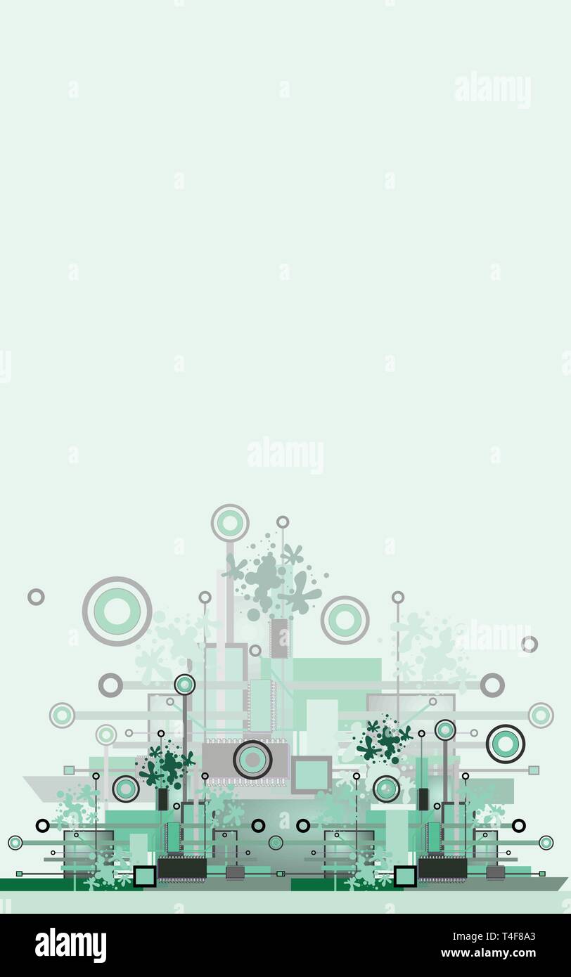 Grunge et hi-tech vector background. Illustration de Vecteur