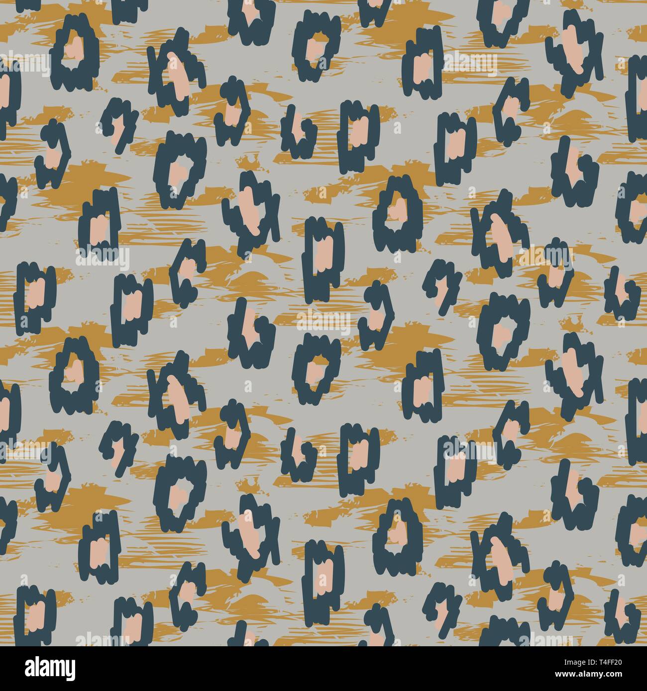 Les taches de la peau des animaux sauvages motif texture transparente gris. Couleurs calme vecteur neutre leopard arrière-plan. Illustration de Vecteur