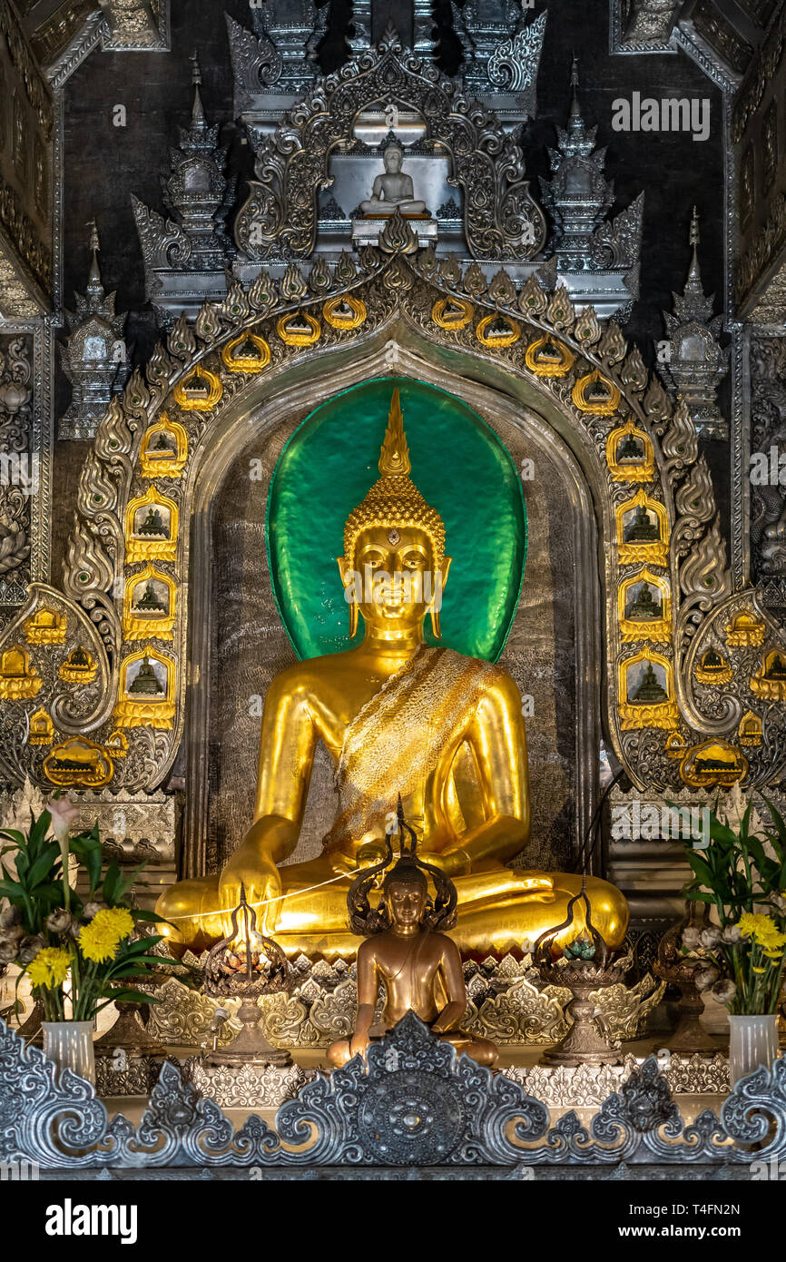 Buddah temple à Chiang Rai, Thaïlande du Nord Banque D'Images