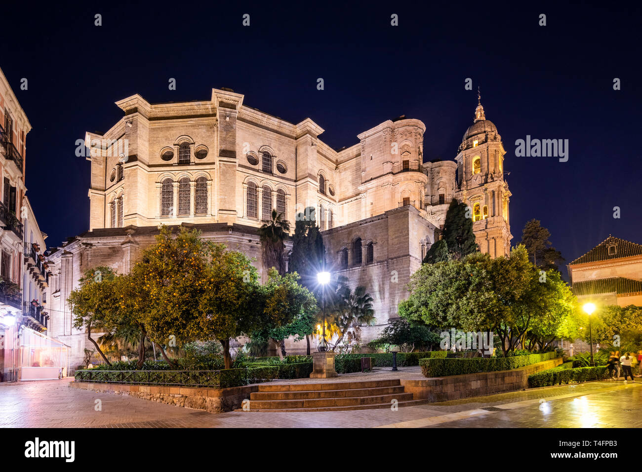 Cathédrale, Malaga, Andalousie, Espagne Banque D'Images