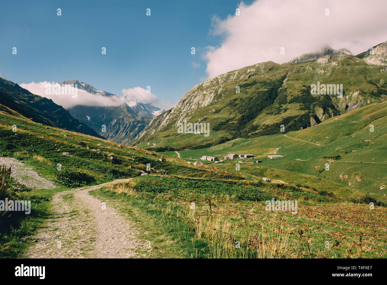 Paysage de montagne, de la nature alpine, les Alpes, la nature de l'Italie. L'Europe, randonnée autour du Mont Blanc Banque D'Images