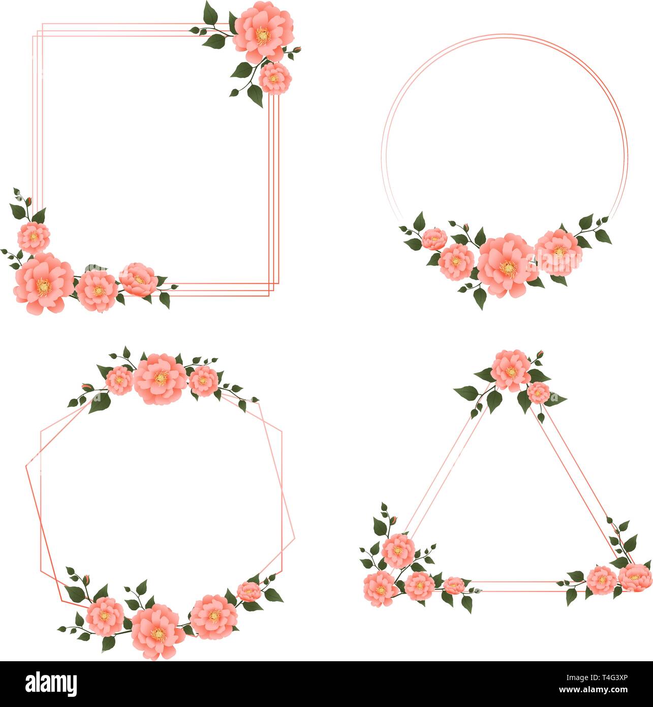 Belle fleur de pivoine pour invitation de mariage Illustration de Vecteur