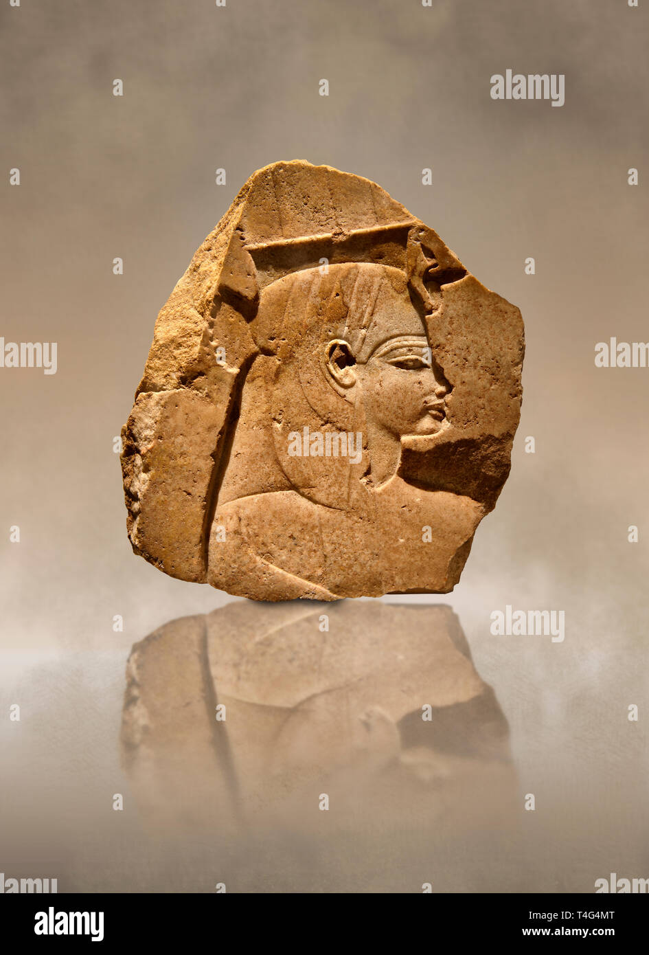 L'allégement de l'Égypte ancienne Quartz sculpture de la reine Tiy du temple funéraire de Amenohis III, à l'ouest de Thèbes. 18e dynastie Égypte Antique, 1375 BC . Banque D'Images