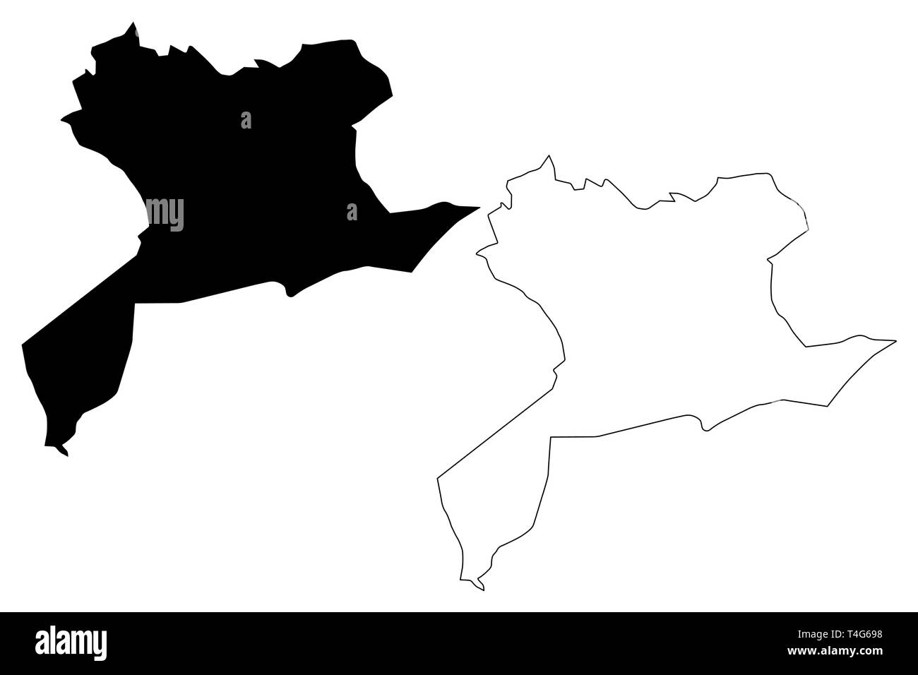 Province de Saida (Provinces de l'Algérie, la République démocratique populaire lao de l'Algérie) map vector illustration, scribble sketch carte de Saida Illustration de Vecteur