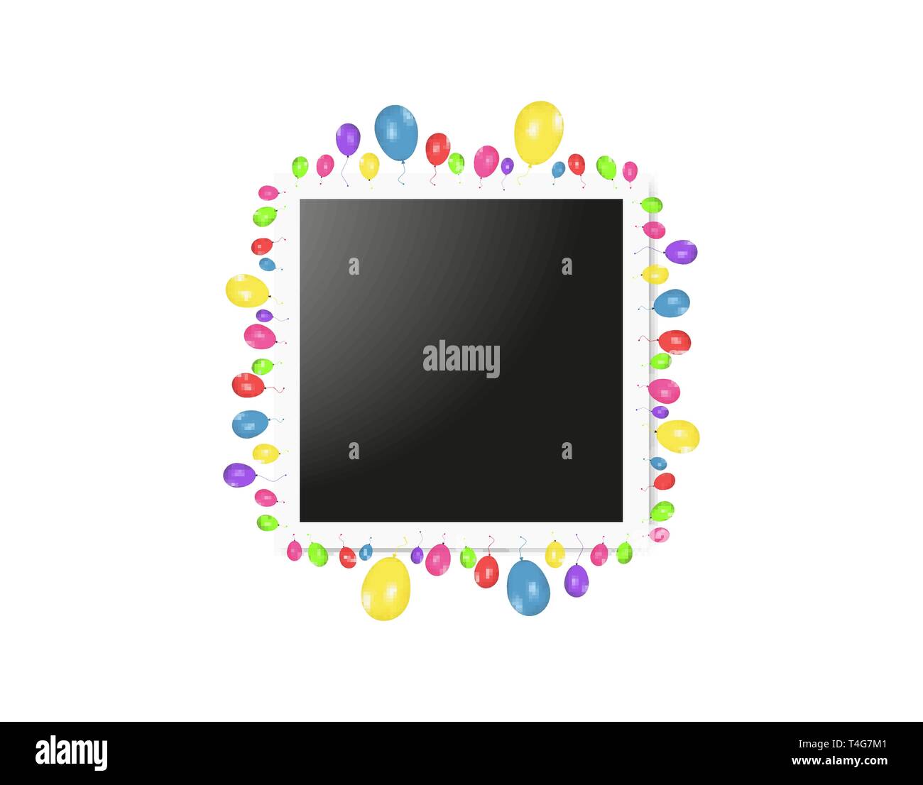 Images vectorielles collage photo et couleur composition de ballons réaliste vecteur isolé sur fond blanc Illustration de Vecteur