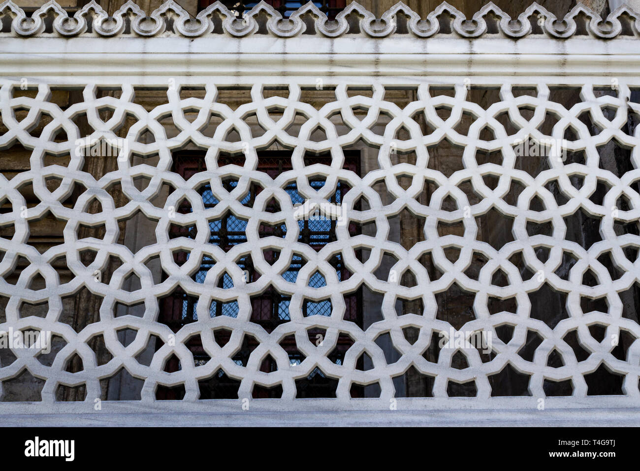 Vieux Mur de balustrade de marbre Banque D'Images