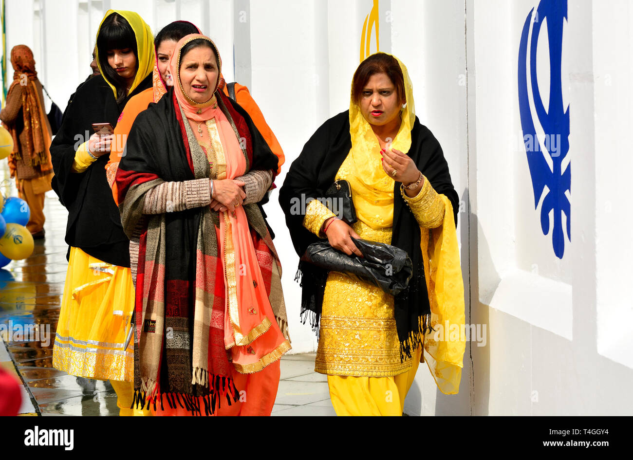 Gravesend, Kent, UK. Le Vaisakhi (ou Baisakhi / Vaishakhi / Vasakhi) festival Sikh annuel célébrant le Nouvel An pendjabi. 2019 Banque D'Images