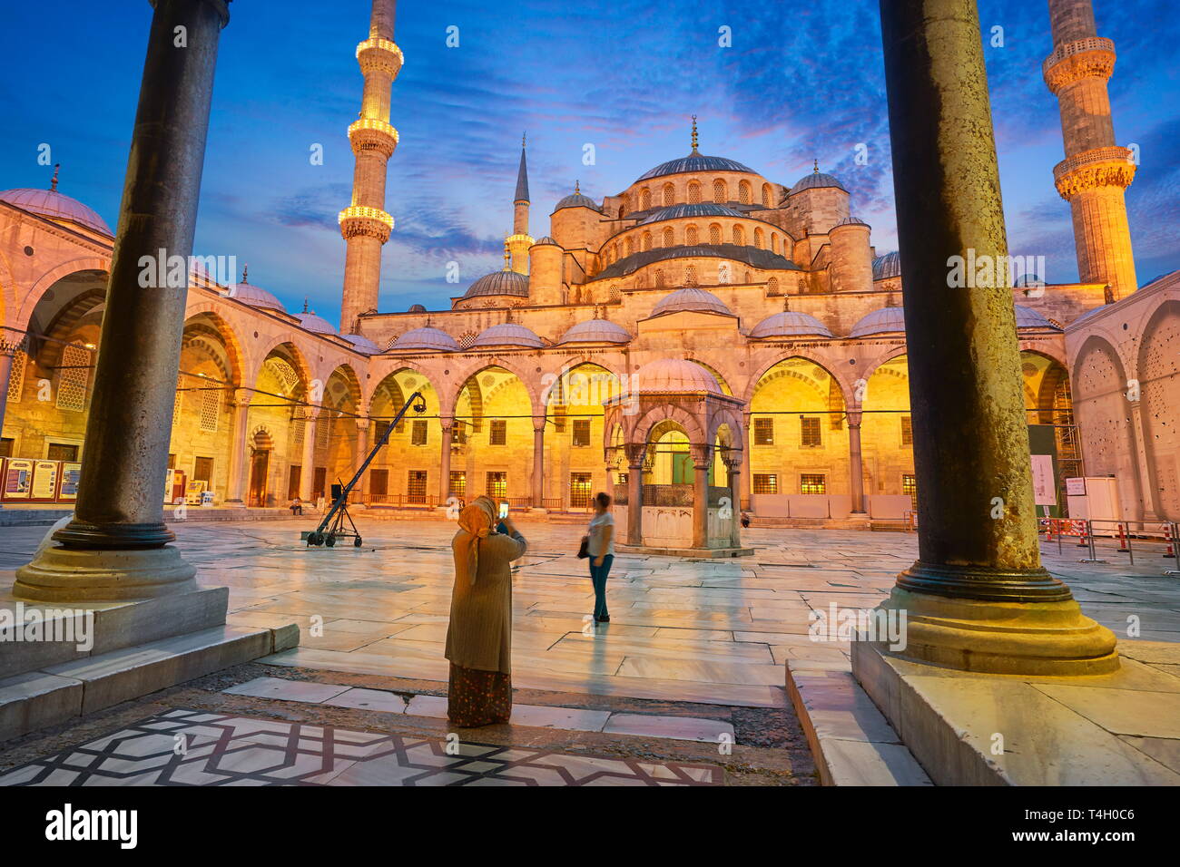 La Mosquée Bleue, la Mosquée Sultan Ahmed, UNESCO World Heritage Site, Istanbul, Turquie Banque D'Images