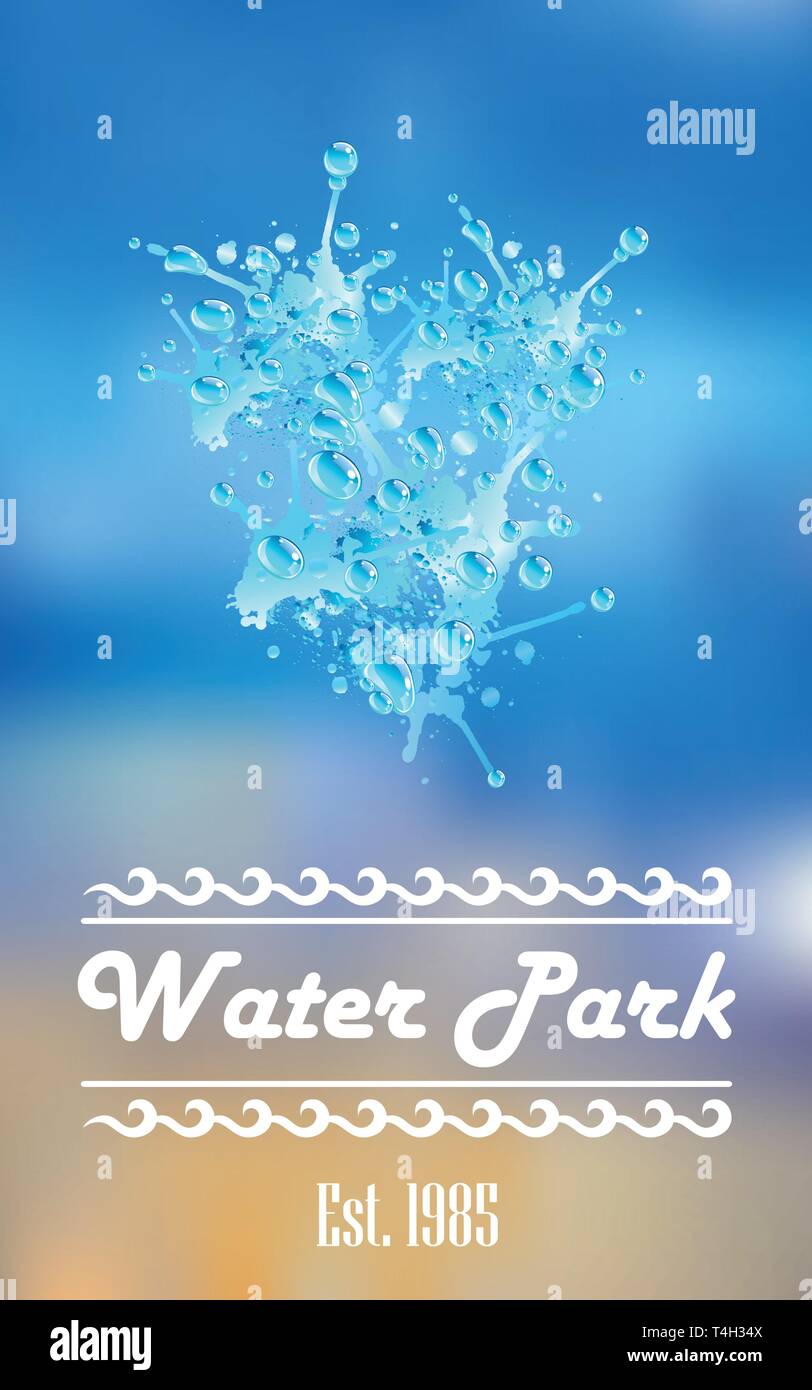 De l'eau splash graphique Illustration de Vecteur