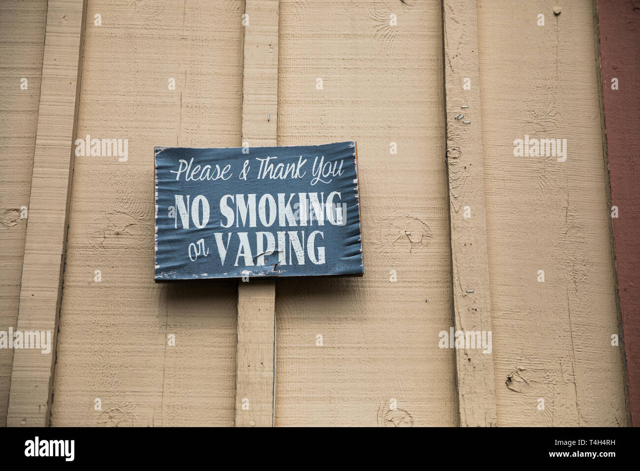 Ne pas fumer ou Vaping signe à Winery Banque D'Images